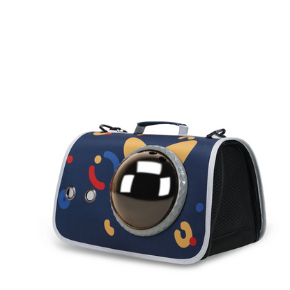 Portable pet carrier, cat bag, shoulder bag, breathable backpack, cartoon cat and dog bag, airline crate.