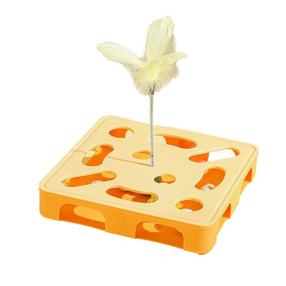 Feather Bell Cat Toy Whistle Pet Toy Dig Dig Fun Playmat Automatic Self-entertainment Cat Toy Household