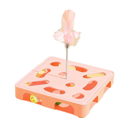 Feather Bell Cat Toy Whistle Pet Toy Dig Dig Fun Playmat Automatic Self-entertainment Cat Toy Household