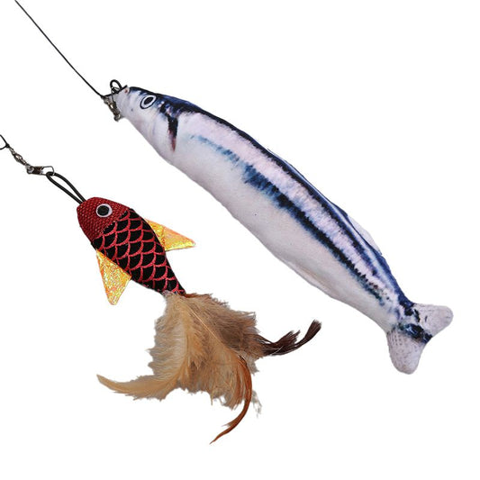 Pet Supplies Cat Toy Sticks Fishing Rod Feather Replacement Heads Cat Mint Fishing Rod Cat Toys