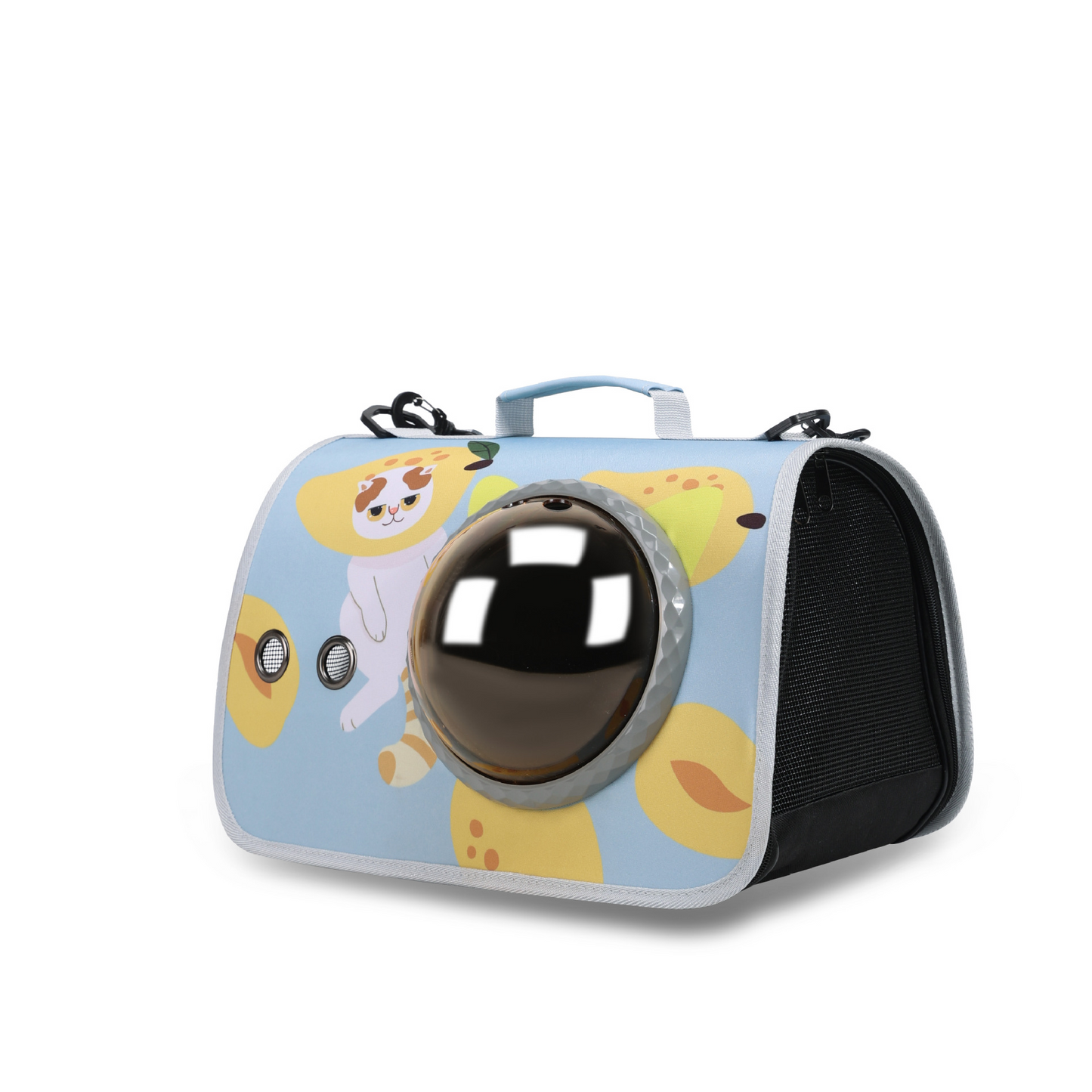 Portable pet carrier, cat bag, shoulder bag, breathable backpack, cartoon cat and dog bag, airline crate.