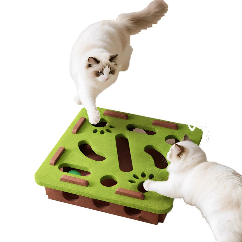Cat Toy, Cat Teaser, Self-Entertainment Device for Cats, Pet Kittens' Brain Teaser, Cat Poke Joy, Baby Cat Bell Ball, Cat Stick