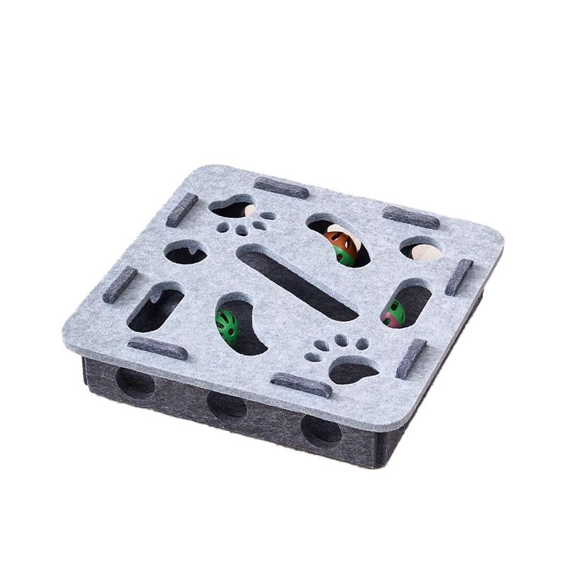 Cat Toy, Cat Teaser, Self-Entertainment Device for Cats, Pet Kittens' Brain Teaser, Cat Poke Joy, Baby Cat Bell Ball, Cat Stick