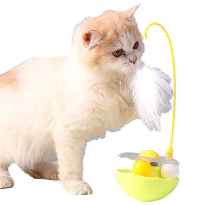 Cat Toy Inflatable Dumbbell Cat Stimulation Stick Cat Self-Amusement Distraction Cat Mint Balls Cat Toy Cat Turntable Cat Stimulation Device