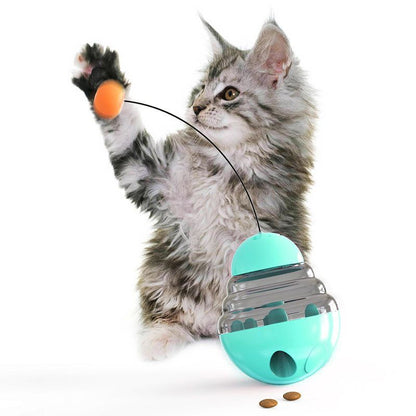 Pet Products New Product Cat Toy Inflatable Dumbbell Food Leak Cat Ball