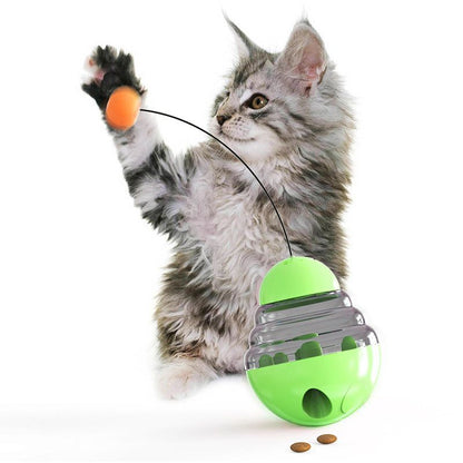 Pet Products New Product Cat Toy Inflatable Dumbbell Food Leak Cat Ball