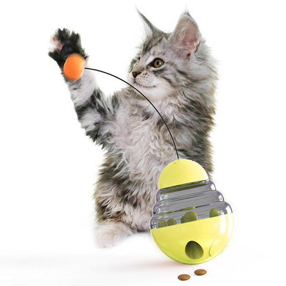 Pet Products New Product Cat Toy Inflatable Dumbbell Food Leak Cat Ball