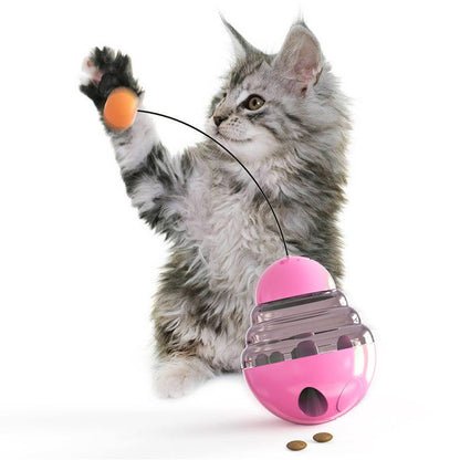 Pet Products New Product Cat Toy Inflatable Dumbbell Food Leak Cat Ball