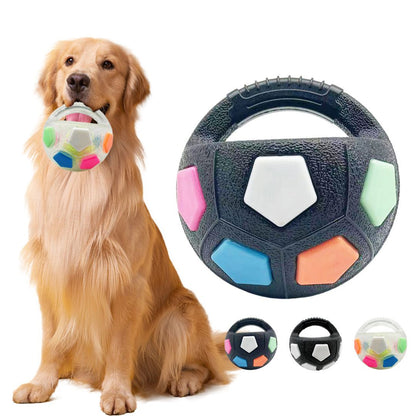 Pet dog round toy can be held for soccer, border collie self-entertainment, and interactive chewable for Corgi training