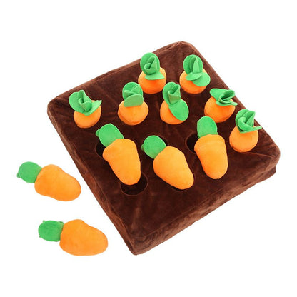 Popular plush carrot-pulling sound-making durable dog toy that won't be chewed up, for teeth grinding and self-entertainment to relieve boredom for pets