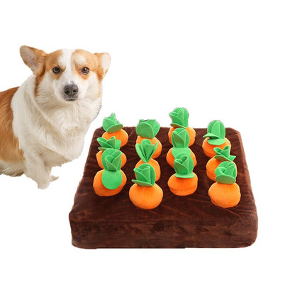Popular plush carrot-pulling sound-making durable dog toy that won't be chewed up, for teeth grinding and self-entertainment to relieve boredom for pets