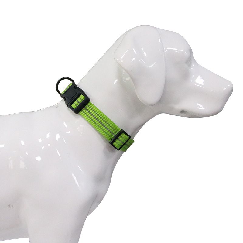 Reflective dog collar with safety nylon pet collar leash suitable for small and medium-sized anti-straying