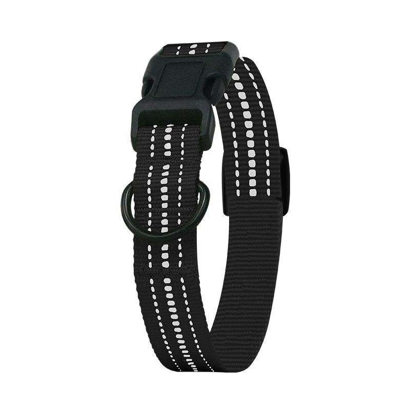 Reflective dog collar with safety nylon pet collar leash suitable for small and medium-sized anti-straying