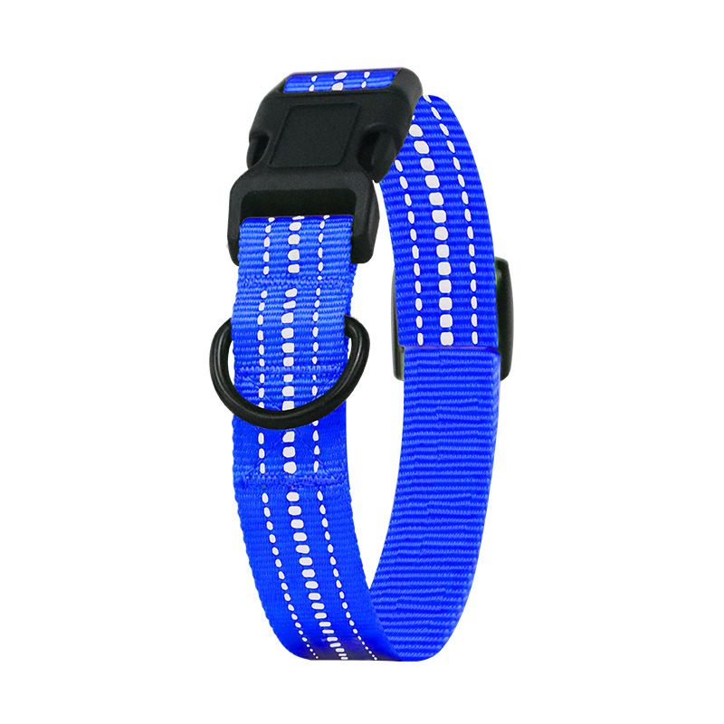 Reflective dog collar with safety nylon pet collar leash suitable for small and medium-sized anti-straying