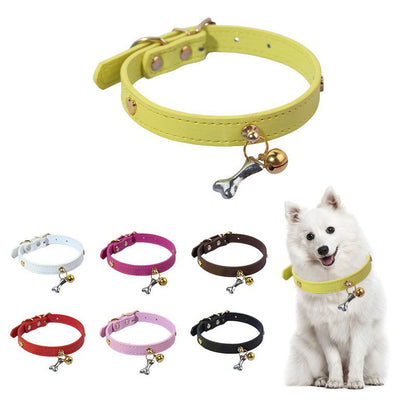 Dog Collar Pet Supplies Neck Collar Cat Collar Small Dog Bone Bell Collar Cat Collar Teddy Dog Collar
