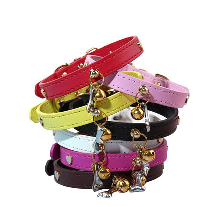 Dog Collar Pet Supplies Neck Collar Cat Collar Small Dog Bone Bell Collar Cat Collar Teddy Dog Collar