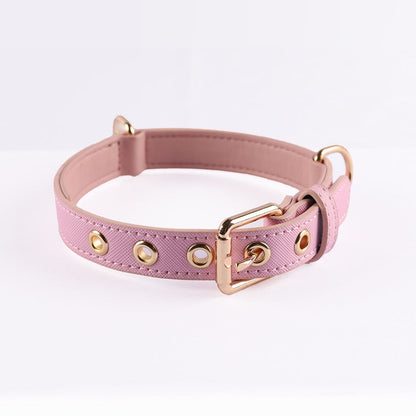 Pet PU faux leather collar, multi-color small dog collar, medium and large dog neck collar