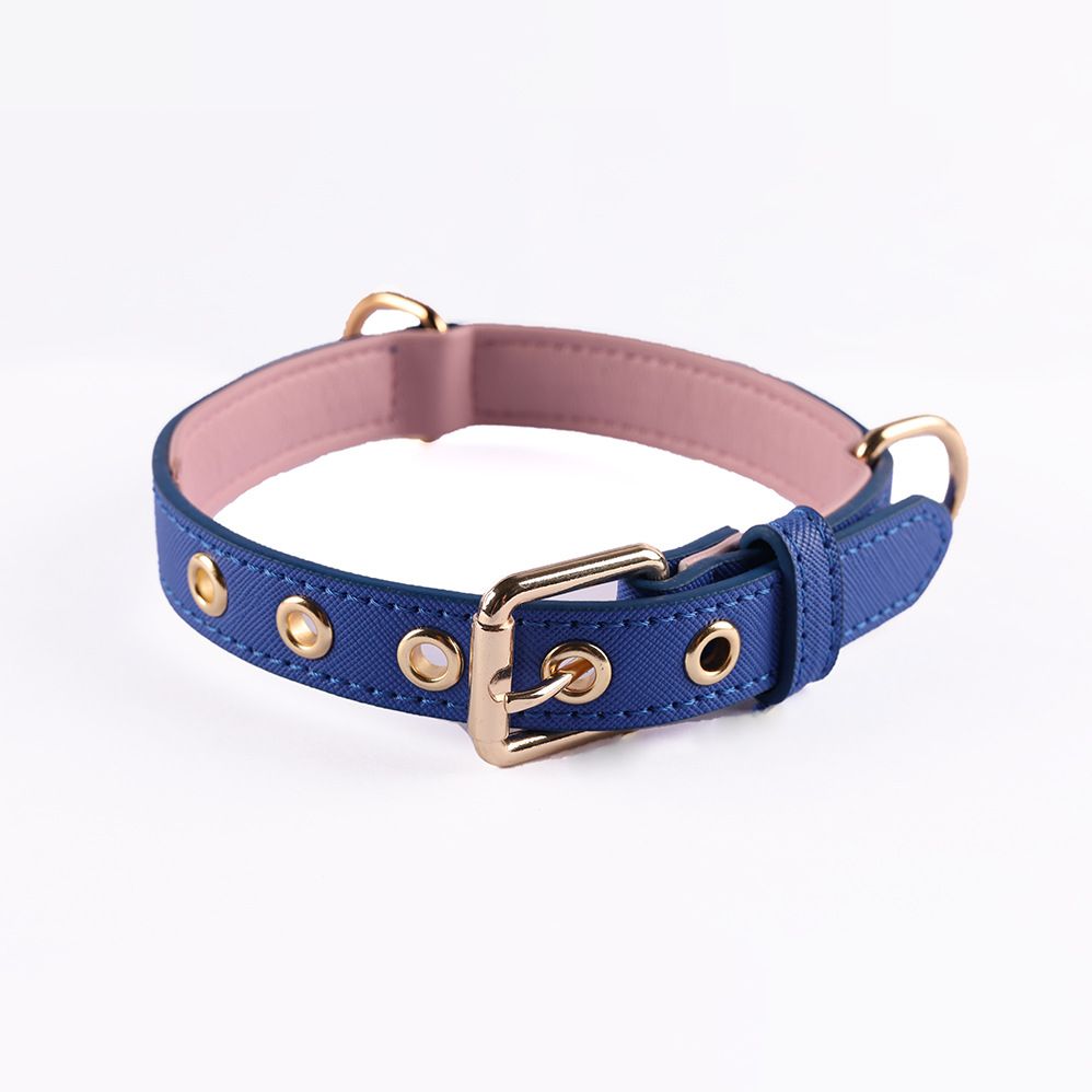 Pet PU faux leather collar, multi-color small dog collar, medium and large dog neck collar