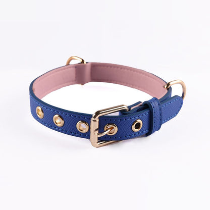 Pet PU faux leather collar, multi-color small dog collar, medium and large dog neck collar