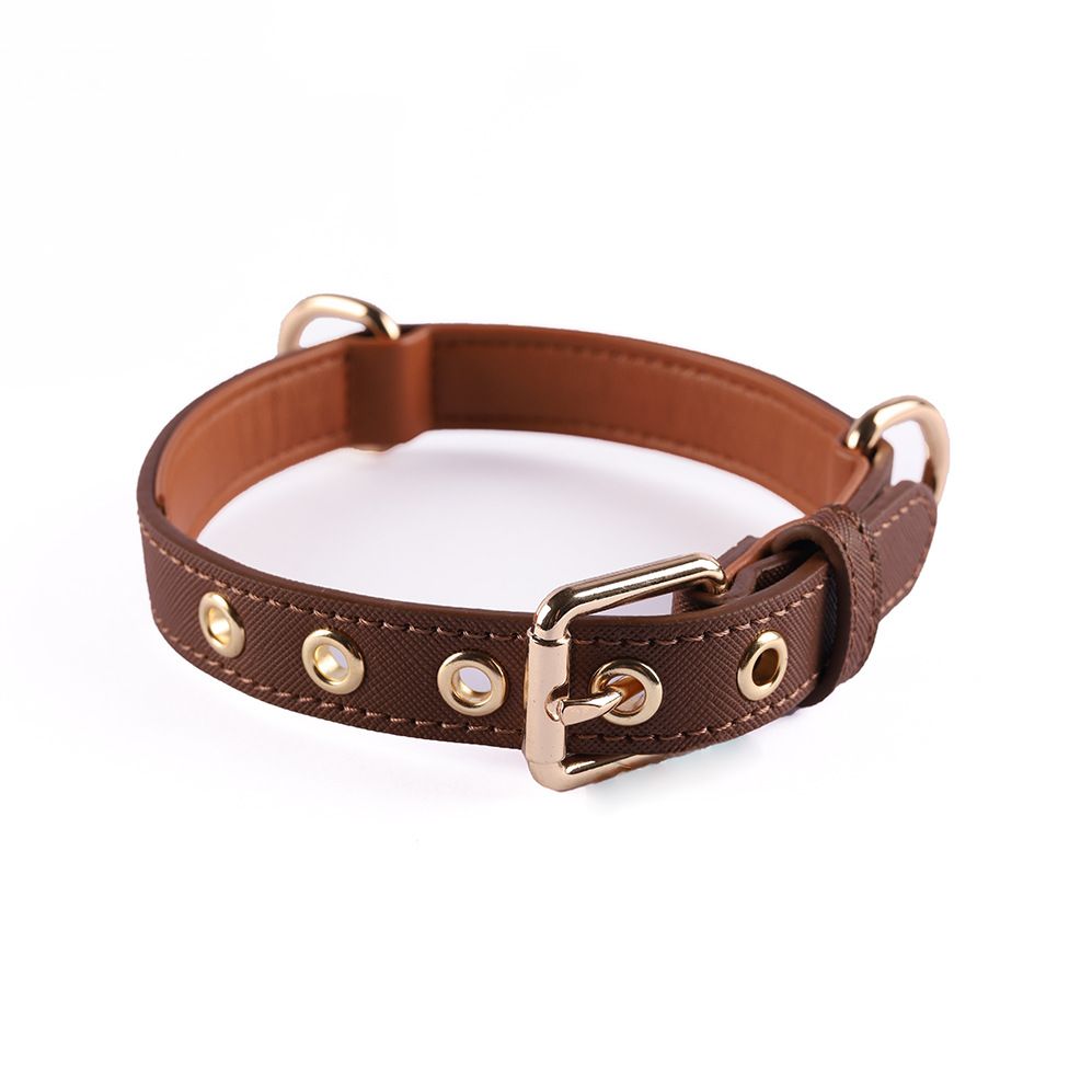 Pet PU faux leather collar, multi-color small dog collar, medium and large dog neck collar