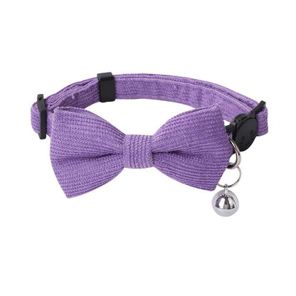 New bow pet collar, cat neck collar safety buckle, cat bell anti-choking collar, puppy collar