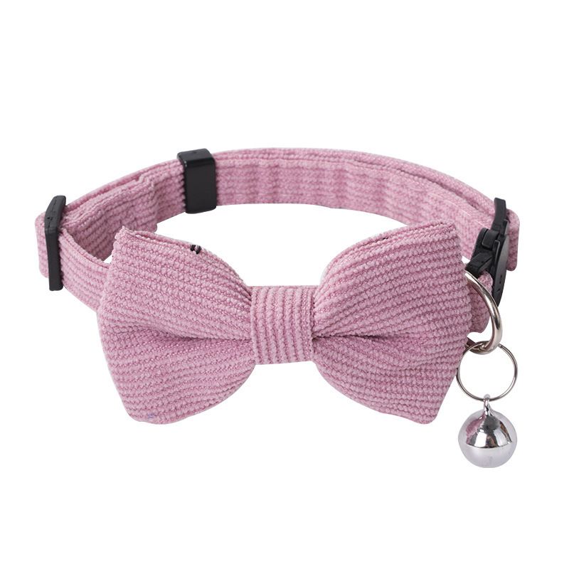 New bow pet collar, cat neck collar safety buckle, cat bell anti-choking collar, puppy collar