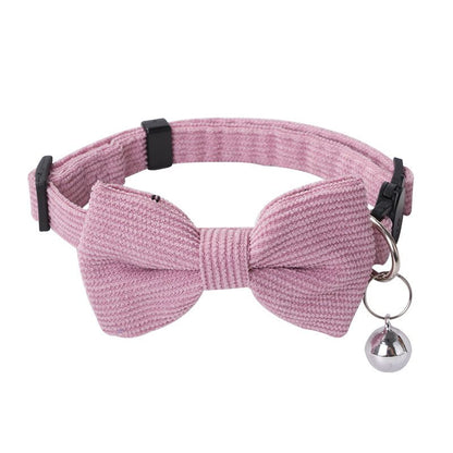 New bow pet collar, cat neck collar safety buckle, cat bell anti-choking collar, puppy collar
