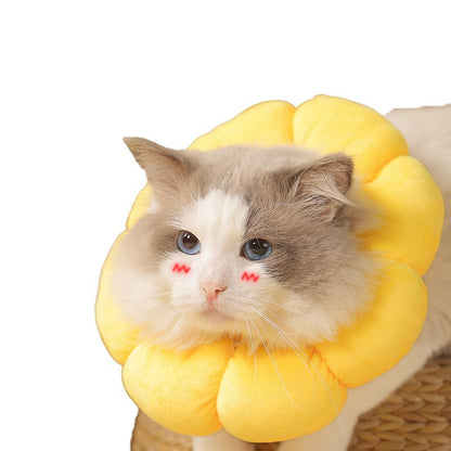 Sunflower Elizabethan collar, pet cat collar, dog neck collar, sterilization shame collar, anti-licking and scratching head cover