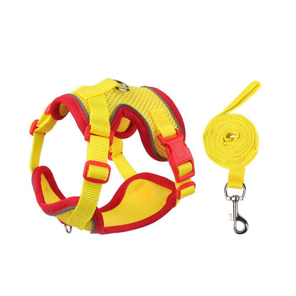 New dog leash vest-style pet cat chest strap reflective breathable walking cat rope puppy rope