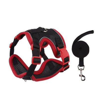 New dog leash vest-style pet cat chest strap reflective breathable walking cat rope puppy rope