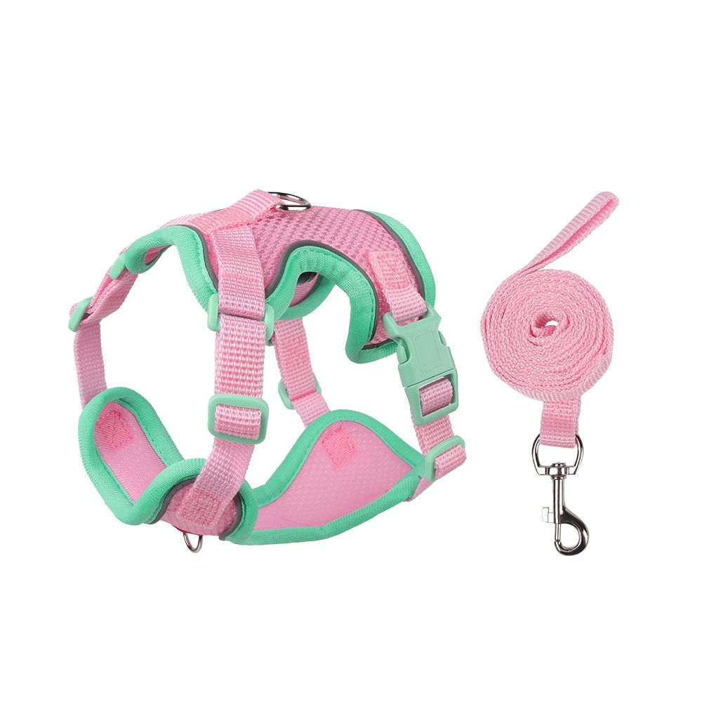 New dog leash vest-style pet cat chest strap reflective breathable walking cat rope puppy rope