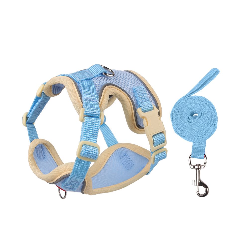 New dog leash vest-style pet cat chest strap reflective breathable walking cat rope puppy rope