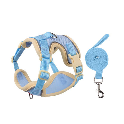 New dog leash vest-style pet cat chest strap reflective breathable walking cat rope puppy rope