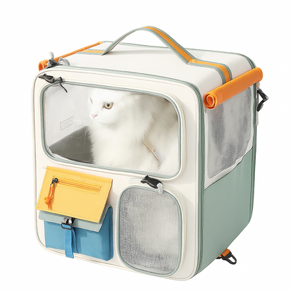 Large capacity cat bag, portable pet backpack with trolley, 20kg cat and dog bag.