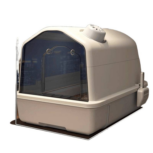 Extra-large cat litter box with fully enclosed odor prevention and deodorization, and splash-proof design.