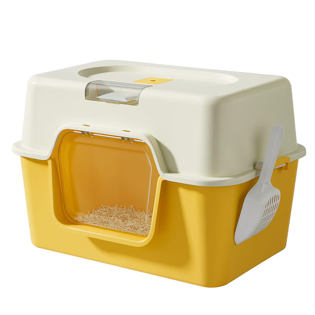 Large enclosed cat litter box, odor-proof, splash-proof, UV-protective, extra-large cat litter box