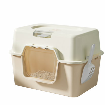 Large enclosed cat litter box, odor-proof, splash-proof, UV-protective, extra-large cat litter box