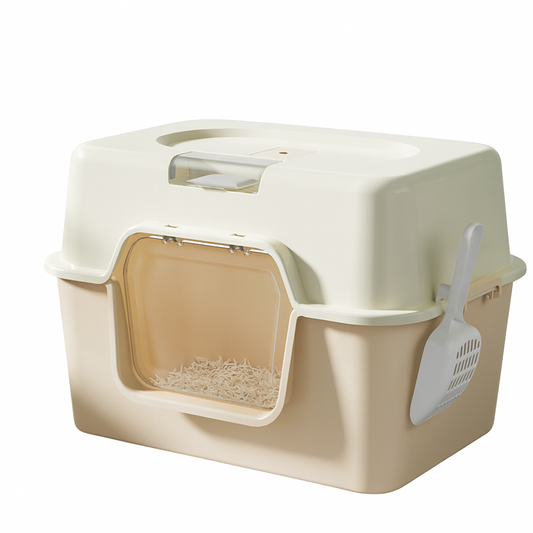 Large enclosed cat litter box, odor-proof, splash-proof, UV-protective, extra-large cat litter box
