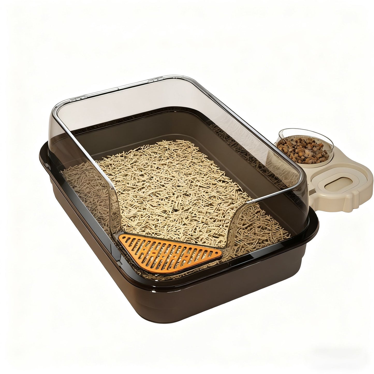 Extra Large Semi-Enclosed Cat Litter Box, Large Size Anti-Takeout Open Cat Litter Box, Pet Supplies, Cat Toilet