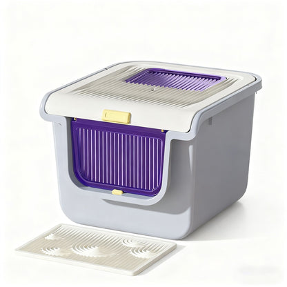 Extra Large Fully Enclosed Litter Box, Anti-Splash Litter Box, Odor-Controlled Cat Toilet, Extra Large Size, Free Shipping