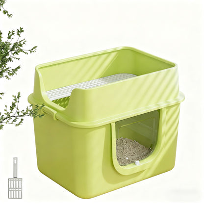 Extra large, fully enclosed litter box, odor-proof and splash-proof, huge extra-large Maine Coon litter box.