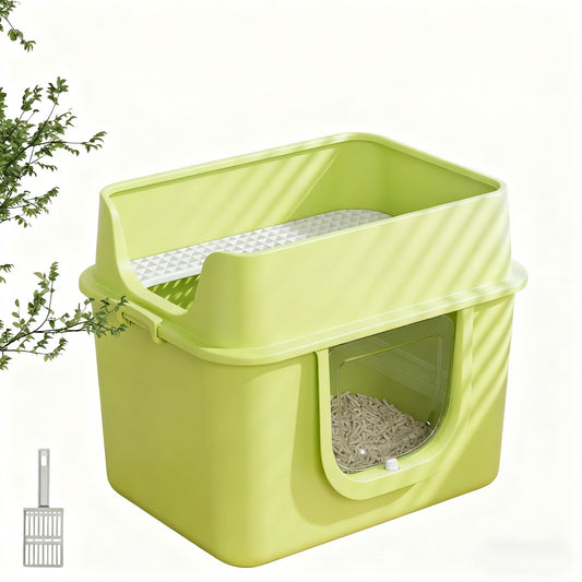 Extra large, fully enclosed litter box, odor-proof and splash-proof, huge extra-large Maine Coon litter box.
