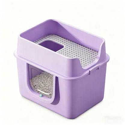 Extra large, fully enclosed litter box, odor-proof and splash-proof, huge extra-large Maine Coon litter box.